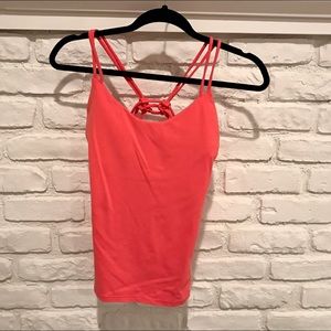 Bright orange lululemon tank
