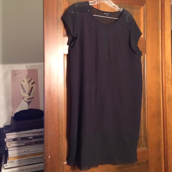 Madewell Broadway and Broome silk pleat dress