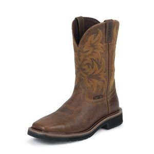 JUSTIN Men's BOOTS WK4824 TAN TAIL COMPOSITION TOE