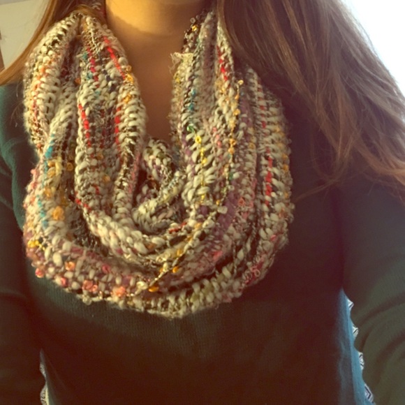 Colorful knit scarf