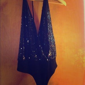 Black Sequined Body Suit
