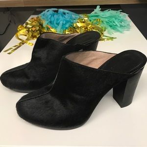 Madewell calf hair mules