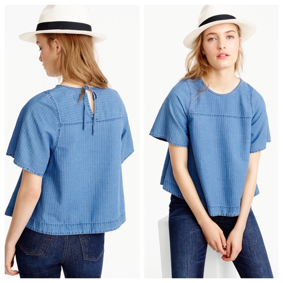 J.CREW SWING TOP IN SPANISH INDIGO