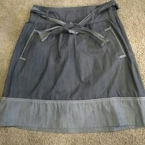 Ann Taylor Loft denim chambray skirt