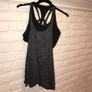 Black tank with built in sports bra from lululemon