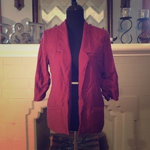 Maroon plus size blazer