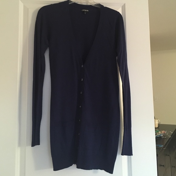 Navy blue cardigan- long
