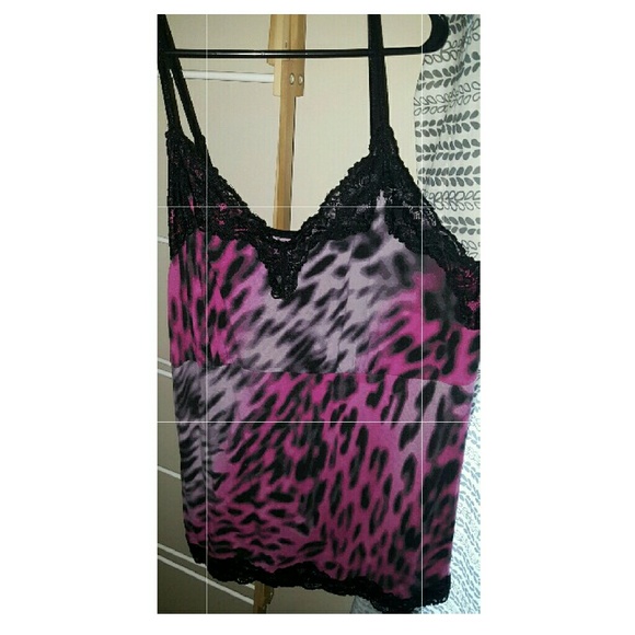 Pink cheetah print tank