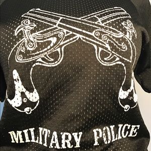 Vintage "Military Police" V neck jersey tee