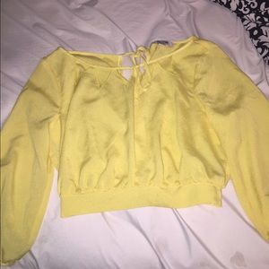 yellow crop top from forever 21