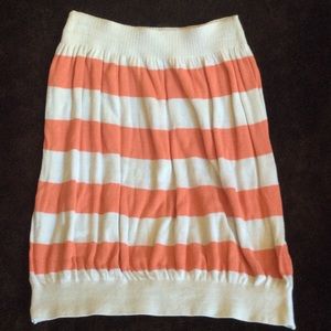 Striped knit sweater tube top