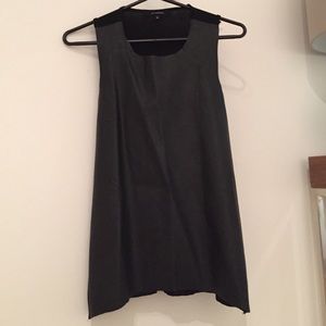 Black leatherette top