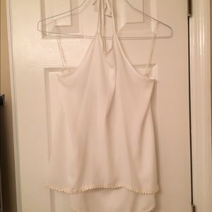 White halter top
