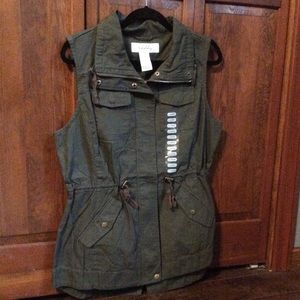 NWT Olive Green Army Vest