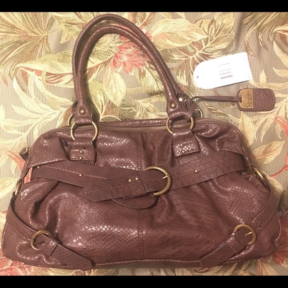 Jessica Simpson Expresso Snakeskin print purse.NWT - Picture 1 of 4