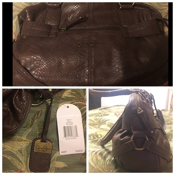 Jessica Simpson Expresso Snakeskin print purse.NWT - Picture 2 of 4