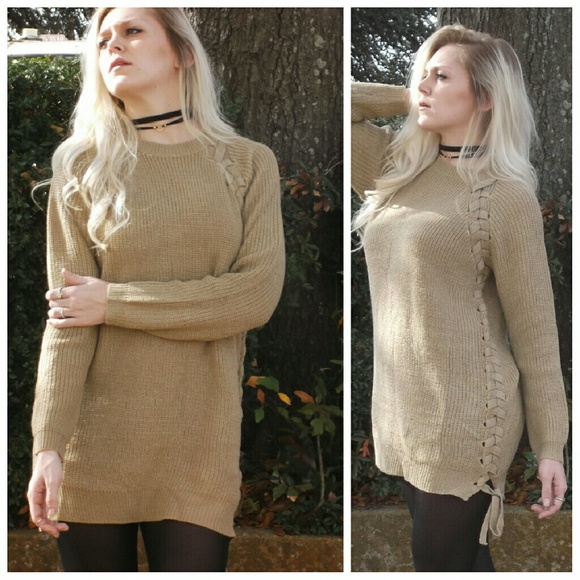 Lace up Side Sweater - Picture 3 of 3