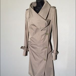 NWT BCBG "Olivia" Raincoat / Trench "KHAKI" color