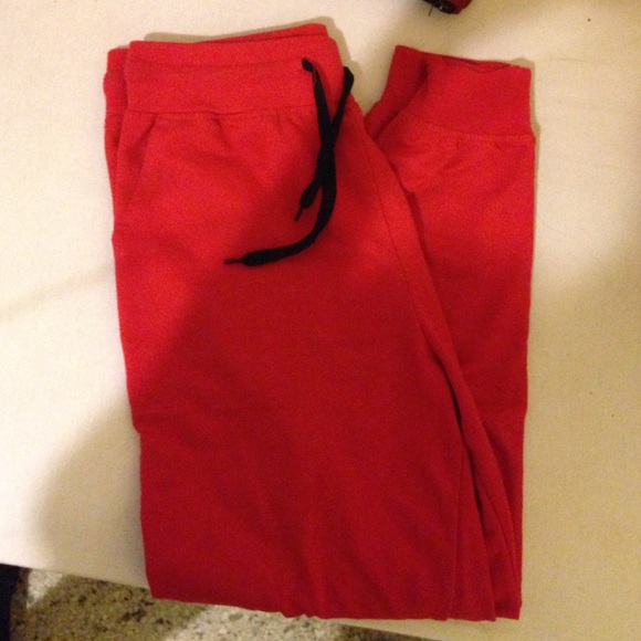 Red joggers