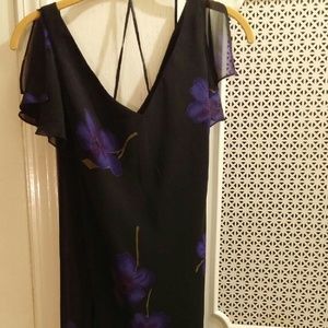 Jones Wear Dressy Dress Size16 Black Chiffon lined