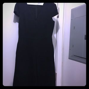 Black A Line Dress V neck