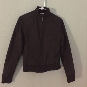 Black windbreaker