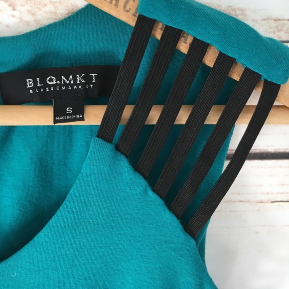 BLQ.MKT Teal Dress with Cutouts - Picture 3 of 4