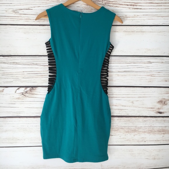 BLQ.MKT Teal Dress with Cutouts - Picture 4 of 4