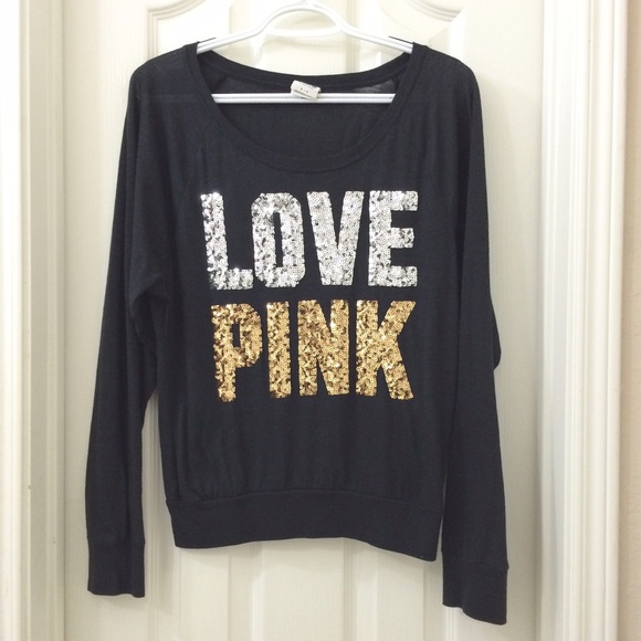 PINK VS sequined long sleeve shirt