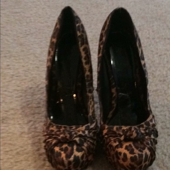 Leopard heels gently worn