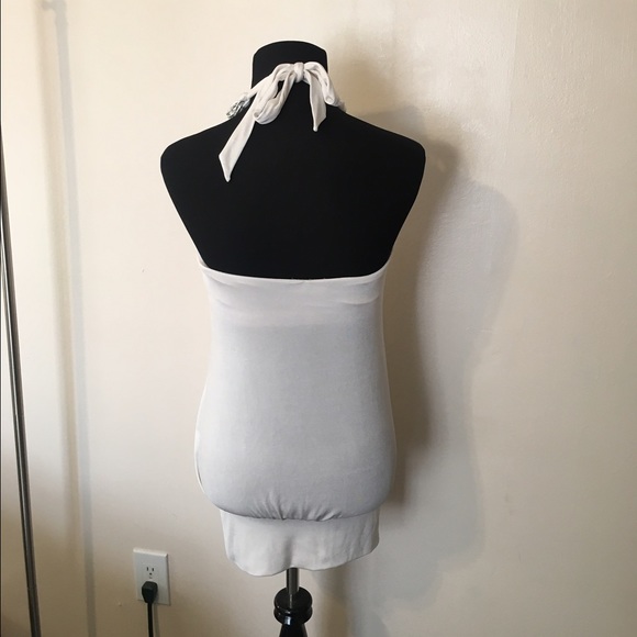White Bebe halter dress - Picture 3 of 3
