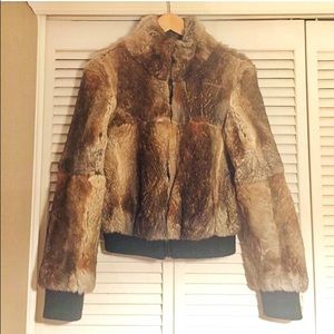 Bomber jacket made of 100% fur