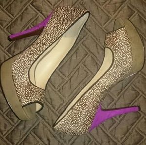 Enzo Angioloni peep toe pumps