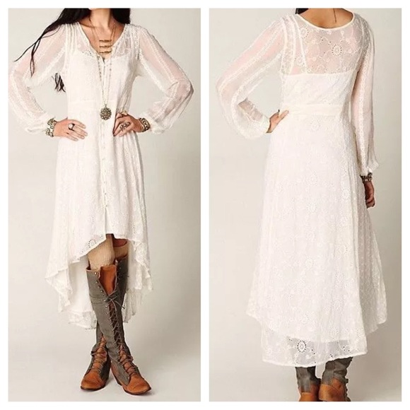 20% off Free People Dresses & Skirts - FREE PEOPLE Dress Enchanted Eyelet Maxi Embroidery from 