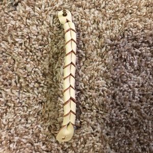 Braided leather bracelet