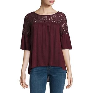 A.n.a lace knit bell sleeve