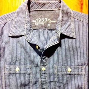 💙NWOT* GAP Blue Jaspe Stripe Shirt