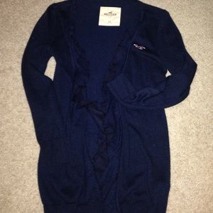 Hollister navy blue cardigan