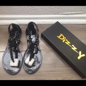 Spiked T-Strap Jellies