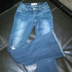 Flared denim