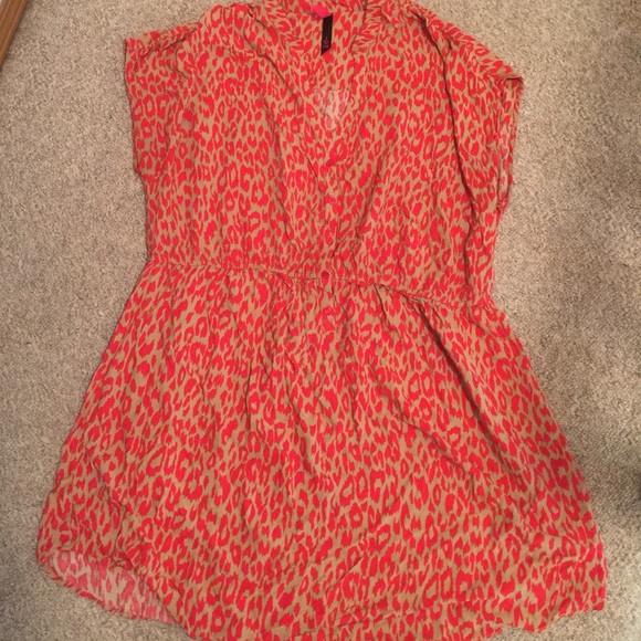 Pure Energy Tops - Cute red & tan tunic
