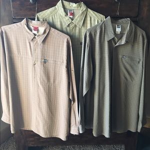 3 North Face button down shirts