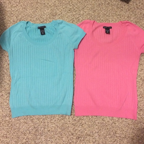 New York & Company Tops - New York & Company Pink Green short sleeve shirts