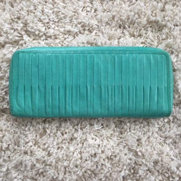 Turquoise Hobo wallet (13" long)