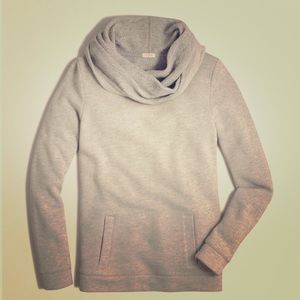 Tan J Crew Funnel neck sweatshirt