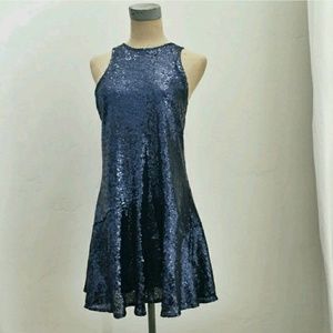 Free People Let it Shine Sequin Drop Waist Dress