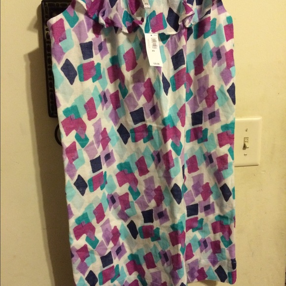 NWT Old Navy Sz Xs Multi Linen Dress - Picture 1 of 3