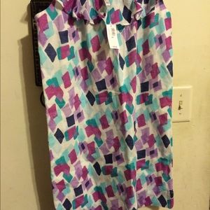 NWT Old Navy Sz Xs Multi Linen Dress