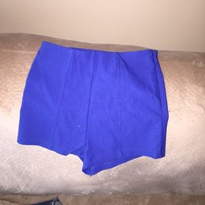 blue stretchy dressy shorts
