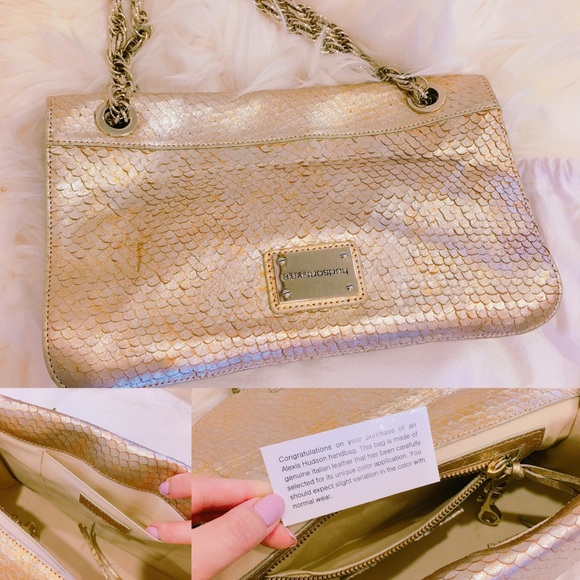 Alexis Hudson Bags - Alexis Hudson Gold Snake Pattern Handbag Alexis Hudson Bags - Alexis Hudson Gold Snake Pattern Handbag